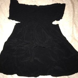 black brandy off the shoulder shirt